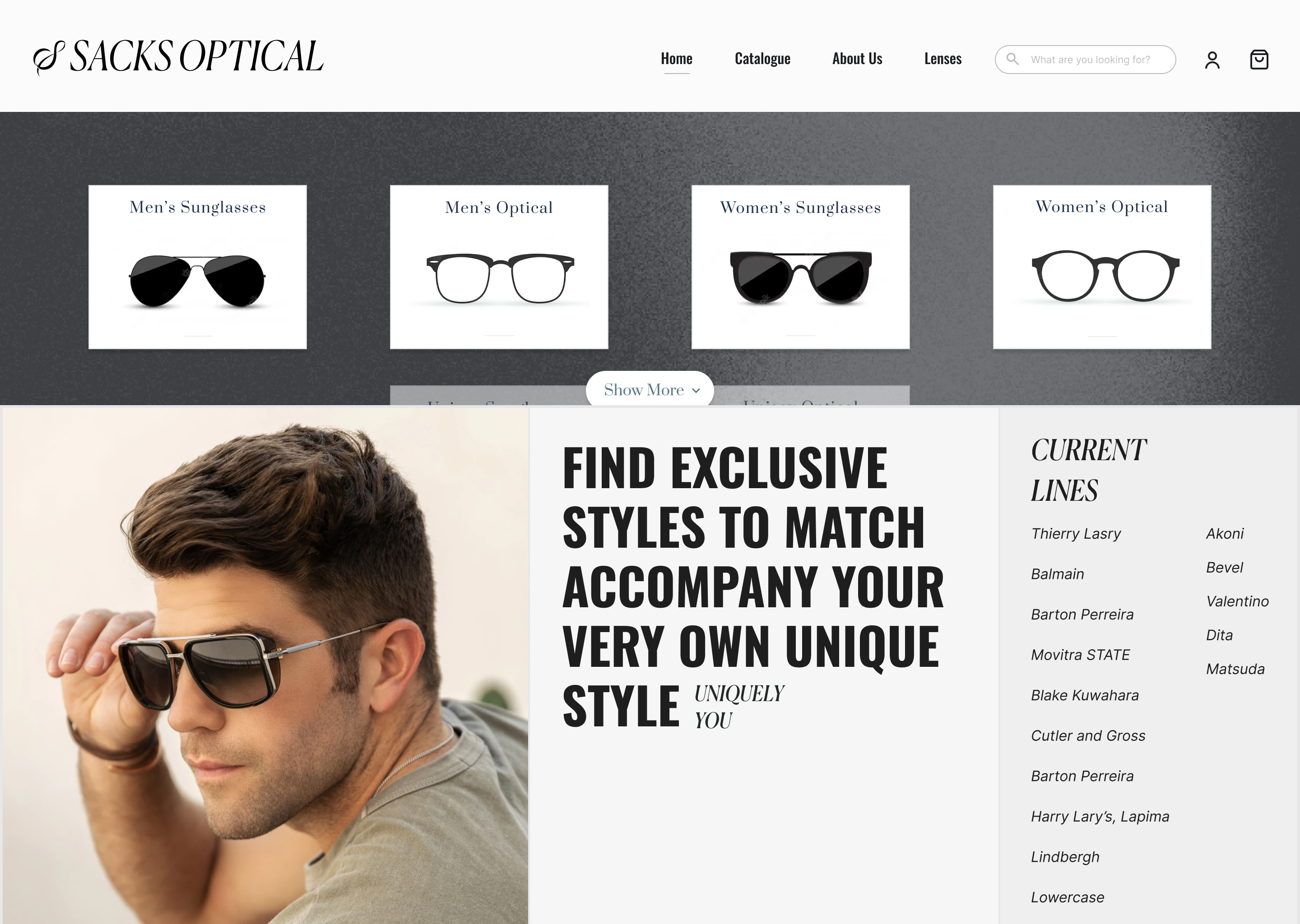 Sacks Optical Ecommerce